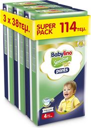 ΠΑΝΕΣ ΒΡΑΚΑΚΙ SUPER PACK PANTS COTTON SOFT UNISEX MAXI NO4 (7-13KG) (3X38 ΤΕΜ) BABYLINO