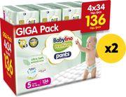 PANTS JUNIOR PREMIUM SOFT N5 10-16KG/136 TEM X2 BABYLINO