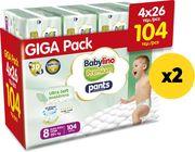 PANTS XXL PREMIUM SOFT N8 20+KG/104 TEM X2 BABYLINO