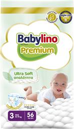 PREMIUM ULTRA SOFT ΝΟ3 MIDI (4-9KG) 56 ΤΕΜΑΧΙΑ BABYLINO