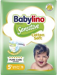 SENSITIVE COTTON SOFT JUNIOR PLUS ΝΟ5+ (12-17KG) 16 ΤΕΜΑΧΙΑ BABYLINO