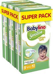 SENSITIVE COTTON SOFT SUPER PACK JUNIOR PLUS ΝΟ5+ (12-17KG) 126 ΤΕΜΑΧΙΑ (3X42 ΤΕΜΑΧΙΑ) BABYLINO από το PHARM24