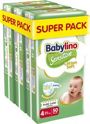 SENSITIVE COTTON SOFT SUPER PACK MAXI ΝΟ4 (8-13KG) 150 ΤΕΜΑΧΙΑ (3X50 ΤΕΜΑΧΙΑ) BABYLINO από το PHARM24