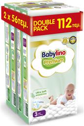 ΒΡΕΦΙΚΗ ΠΑΝΑ DOUBLE PACK PREMIUM NO3 (4-9KG) (2Χ56 ΤΕΜ) BABYLINO