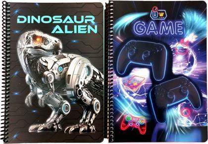 NEON GAME-DINOSAUR ALIEN ΤΕΤΡΑΔΙΟ 17X25 ΣΠΙΡΑΛ 2 ΘΕΜΑΤΩΝ 70 ΦΥΛΛΩΝ-2 ΣΧΕΔΙΑ-1ΤΜΧ (357-26402) BACK ME UP