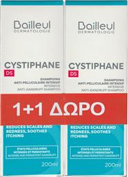 PROMO CYSTIPHANE DS INTENSIVE ANTI-DANDRUFF SHAMPOO ΣΑΜΠΟΥΑΝ ΚΑΤΑ ΤΗΣ ΠΙΤΥΡΙΔΑΣ ΠΟΥ ΚΑΤΑΠΡΑΥΝΕΙ ΤΟΝ ΚΝΗΣΜΟ & ΜΕΙΩΝΕΙ ΤΗΝ ΕΡΥΘΡΟΤΗΤΑ 400ML (2X200ML) BAILLEUL