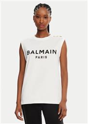 ΤΟΠ CF1ED001BB02 ΛΕΥΚΟ RELAXED FIT BALMAIN