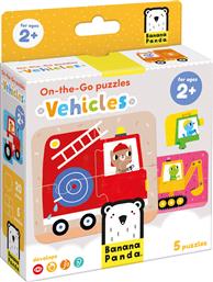 ON THE GO PUZZLES 2 YEARS+ ΠΑΙΔΙΚΟ ΠΑΖΛ 4 ΚΟΜΜΑΤΙΩΝ 5 ΤΕΜΑΧΙΑ - VEHICLES BANANA PANDA