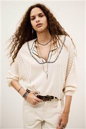 ΓΥΝΑΙΚΕΙΑ ΜΠΛΟΥΖΑ ΠΛΕΚΤΗ OVERSIZED ΜΕ ΛΕΠΤΟΜΕΡΕΙΕΣ ''BAUSCA'' - 1H25BAUS ΕΚΡΟΥ BA&SH
