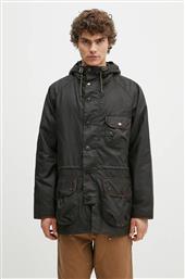 ΚΕΡΩΜΕΝΟ ΠΑΛΤΟ FIELD WAX PARKA ΧΡΩΜΑ: ΠΡΑΣΙΝΟ, MWX2349 BARBOUR