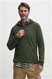 ΜΑΛΛΙΝΟ ΠΟΥΛΟΒΕΡ ΑΝΔΡΙΚΑ, ΧΡΩΜΑ: ΠΡΑΣΙΝΟ BARBOUR