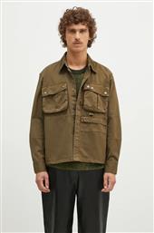 ΠΟΥΚΑΜΙΣΟ ΜΠΟΥΦΑΝ OAKMOOR OS TWILL OVERSHIRT ΧΡΩΜΑ: ΠΡΑΣΙΝΟ, MOS0380 BARBOUR