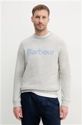 ΒΑΜΒΑΚΕΡΗ ΜΠΛΟΥΖΑ PIQUE APPLIQUE CREW SWEATSHIRT ΧΡΩΜΑ: ΓΚΡΙ, MOL0670 BARBOUR