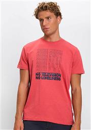 ΑΝΔΡΙΚΟ T-SHIRT ΜΕ LETTERING PRINT REGULAR FIT - D239000821800101 ΚΟΚΚΙΝΟ BASEFIELD