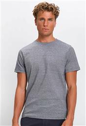 ΑΝΔΡΙΚΟ T-SHIRT ΜΕ ΜΙΚΡΟΣΧΕΔΙΟ REGULAR FIT - D239000811107101 ΜΠΛΕ ΣΚΟΥΡΟ BASEFIELD