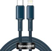 BRAIDED FAST CHARGING DATA CABLE TYPE-C TO LIGHTNING PD 20W 1M BLUE BASEUS από το e-SHOP