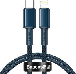 BRAIDED FAST CHARGING DATA CABLE TYPE-C TO LIGHTNING PD 20W 1M BLUE BASEUS