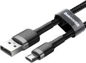 CABLE CAFULE MICRO USB 2.4A 1M GREY/BLACK BASEUS από το e-SHOP
