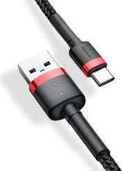 CAFULE 18W 2.4A USB-A TO TYPE-C CABLE 3M RED BASEUS