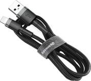 CAFULE CABLE USB FOR LIGHTNING 2.4A 1M GREY/BLACK BASEUS από το e-SHOP