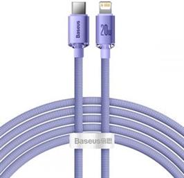 CRYSTAL SHINE CABLE SHINE TYPE-C TO LIGHTNING 2M 20W PURPLE BASEUS από το PLUS4U