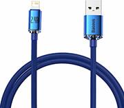 CRYSTAL SHINE CABLE USB TO LIGHTNING 2.4A 1.2M BLUE BASEUS από το e-SHOP