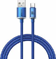 CRYSTAL SHINE CABLE USB TO TYPE-C 100W 5A 1.2M BLUE BASEUS