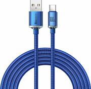 CRYSTAL SHINE CABLE USB TO TYPE-C 100W 5A 2M BLUE BASEUS