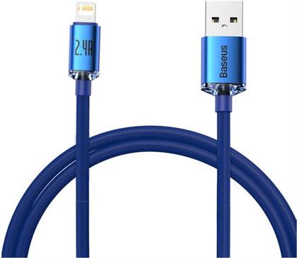 CRYSTAL SHINE SERIES USB TO LIGHTNING 2.4A 1.2M BLUE ΚΑΛΩΔΙΟ BASEUS