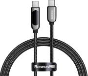 DISPLAY FAST CHARGING DATA CABLE TYPE-C TO TYPE-C 100W 1M BLACK BASEUS
