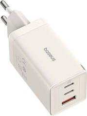 GAN5 ULTRA FAST CHARGER 65W 2X TYPE-C + USB +CABLE STELLAR WHITE BASEUS