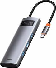 METAL GLEAM SERIES 9-IN-1 MULTIFUNCTIONAL TYPE-C HUB RJ45 + HDMI 4K + USB + CARD READER DOCK BASEUS