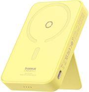 POWERBANK 5000MAH MAGPRO MAGNETIC BRACKET WIRELESS CHARGING 20W LEMON YELLOW BASEUS