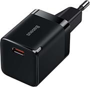 TRAVEL CHARGER GAN3 PD 30W USB TYPE-C BLACK BASEUS από το e-SHOP
