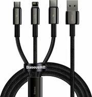 TUNGSTEN GOLD USB-A TO LIGHTNING/MICROUSB/USB-C CABLE 20W 2A 1.5M BLACK CAMLTWJ-01 BASEUS