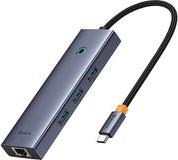 ULTRA JOY 4-IN-1 HUB TYPE-C TO 3X USB 3.0 + LAN RJ45 SPACE GREY BASEUS