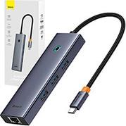 ULTRA JOY 6IN1 HUB TYPE-C HDMI 4K + 3XUSB 3.0 + LAN RJ45 + PD SPACE GREY BASEUS από το e-SHOP