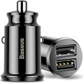 UNIVERSAL CAR CHARGER GRAIN 2X USB 3.1A BLACK BASEUS από το e-SHOP