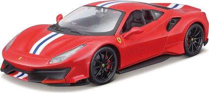 FERRARI 488 PISTA ΜΕΤΑΛΛΙΚΟ ΑΝΤΙΓΡΑΦΟ 1:24 RED BBURAGO