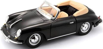 ΟΧΗΜΑ PORSCHE 356B CABRIO (1961) ΜΕΤΑΛΛΙΚΟ ΑΝΤΙΓΡΑΦΟ 1:24 ΜΑΥΡΟ (18/22078) BBURAGO