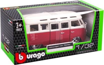 ΟΧΗΜΑ VOLKSWAGEN VAN "SAMBA" ΜΕΤΑΛΛΙΚΟ ΑΝΤΙΓΡΑΦΟ 1:32 (18-43048) BBURAGO