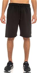 ESSENTIALS TERRY SHORTS WITH EMBOSSED LOGO 03312304-01 ΜΑΥΡΟ BE:NATION από το ZAKCRET SPORTS