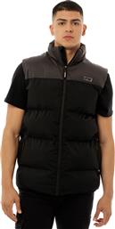 PUFFER TWO COLOUR VEST LOGO JACKET 08302404-01 ΜΑΥΡΟ BE:NATION