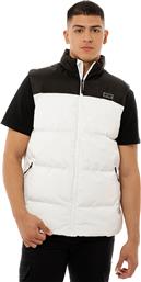 PUFFER TWO COLOUR VEST LOGO JACKET 08302404-02 ΛΕΥΚΟ BE:NATION