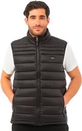 PUFFER VEST LOGO JACKET 08302402-01 ΜΑΥΡΟ BE:NATION