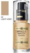 MAX FACTOR MIRACLE MATCH FOUNDATION 40 LIGHT IVORY 30ML BEAUTY BASKET από το BRANDSGALAXY