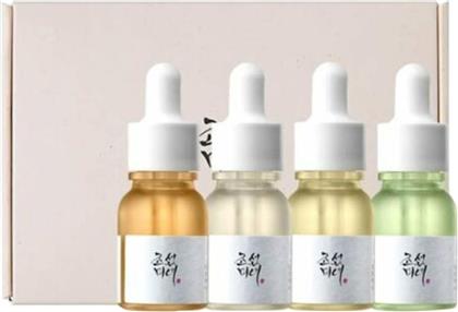 PROMO CALMING SERUM GREEN TEA & PANTHENOL 10ML & GLOW SERUM PROPOLIS & NIACINAMIDE 10ML & GLOW DEEP SERUM RICE & ALPHA-ARBUTIN 10ML & REVIVE SERUM GINSENG & SNAIL MUCIN 10ML BEAUTY OF JOSEON