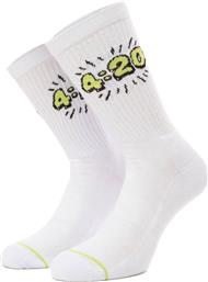 420 SOCKS AS-240116-WHITE ΛΕΥΚΟ BEE UNUSUAL από το ZAKCRET SPORTS