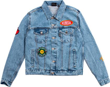 FEEL GOOD PATCHWORK DENIM JACKET AJ-242500-DENIM ΤΖΗΝ BEE UNUSUAL