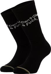 I DON'T GIVE A FCK BLACK SOCKS AS-245003-BLACK ΜΑΥΡΟ BEE UNUSUAL